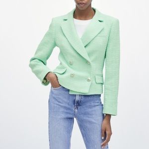 ZARA TEXTURED CROPPED‎ BLAZER